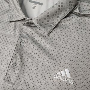 Adidas Men's Light Gray Polo Shirt Size Xl